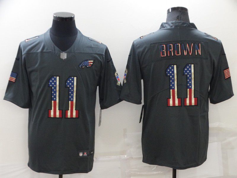 Men Philadelphia Eagles #11 Brown Black National Flag 2022 Nike Limited Vapor Untouchable NFL Jersey->philadelphia eagles->NFL Jersey